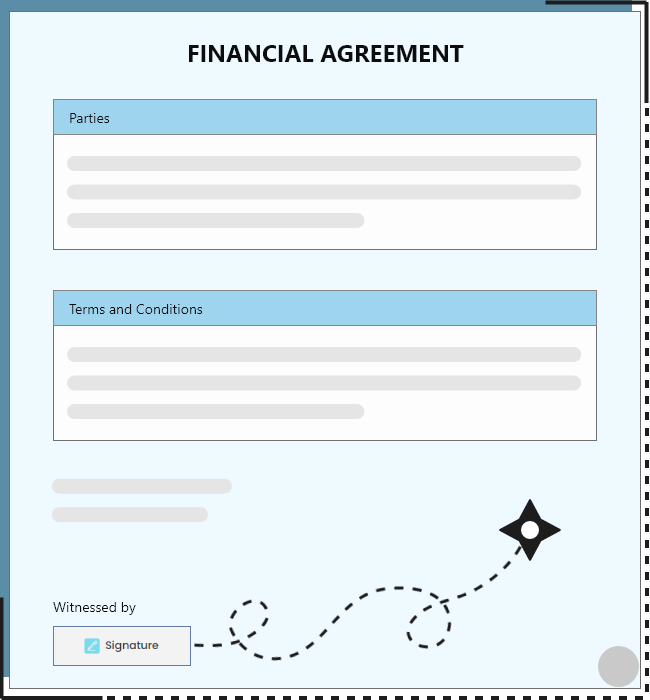 financial agreement remote digital signature