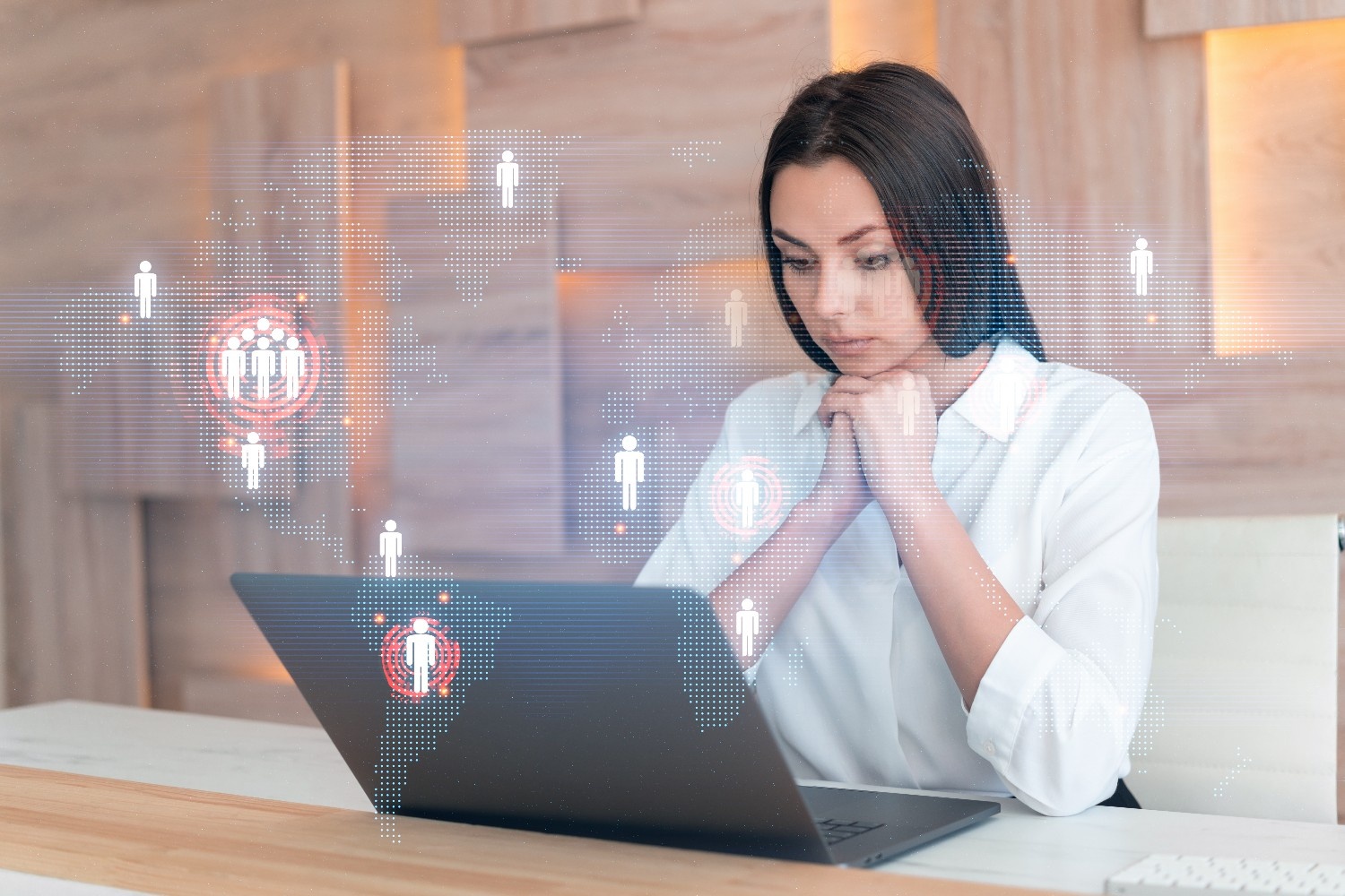 HR manager reviewing employee records online with HR eSignature app and secure electronic signature workflow