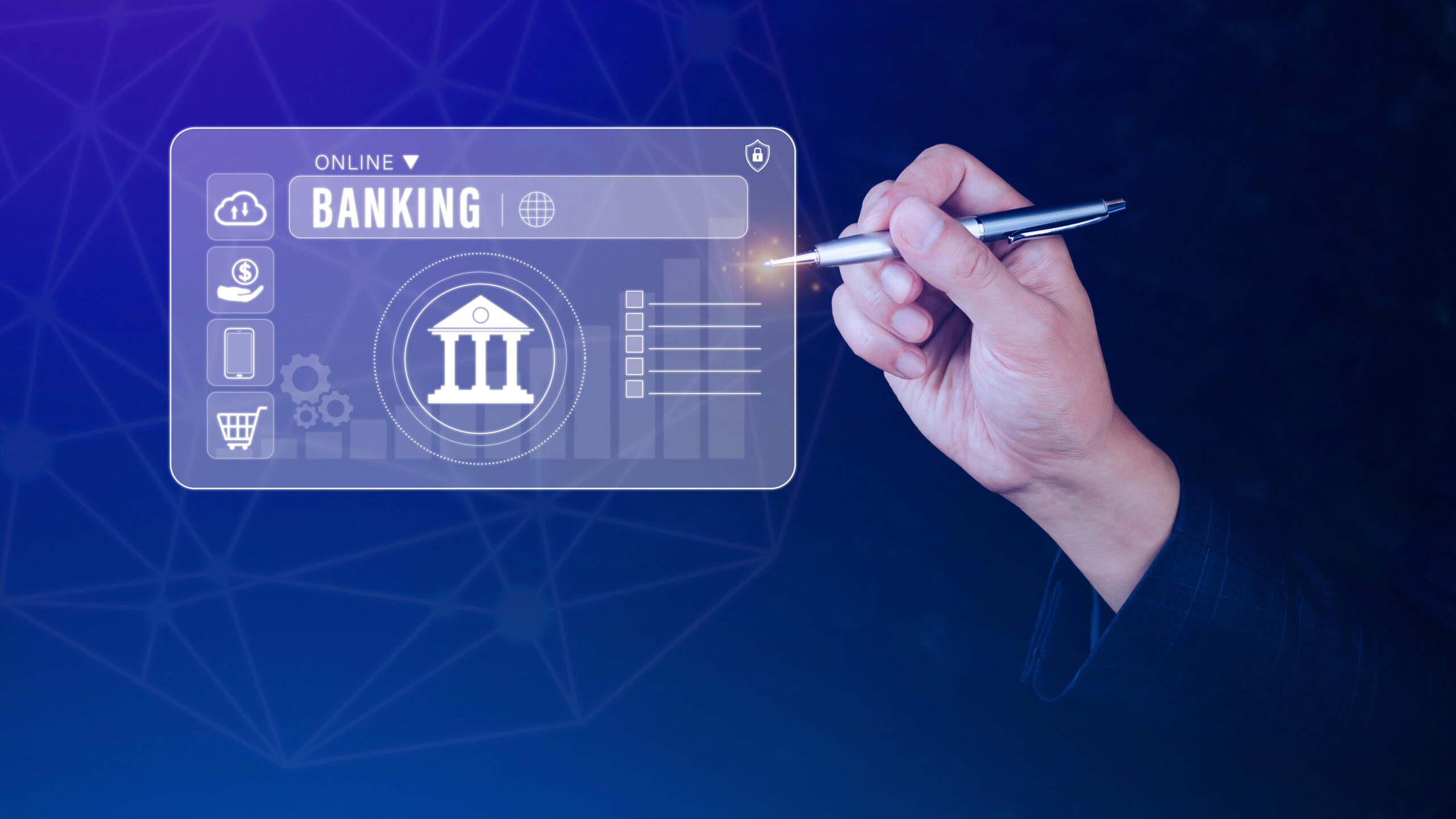 Electronic Signatures integrated into online banking systems, showing how eSignature for finance enables secure digital approvals.