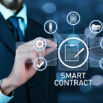 Secure electronic contract signing displayed through a smart contract interface, highlighting electronic signature for contracts with automated document approval and digital verification.