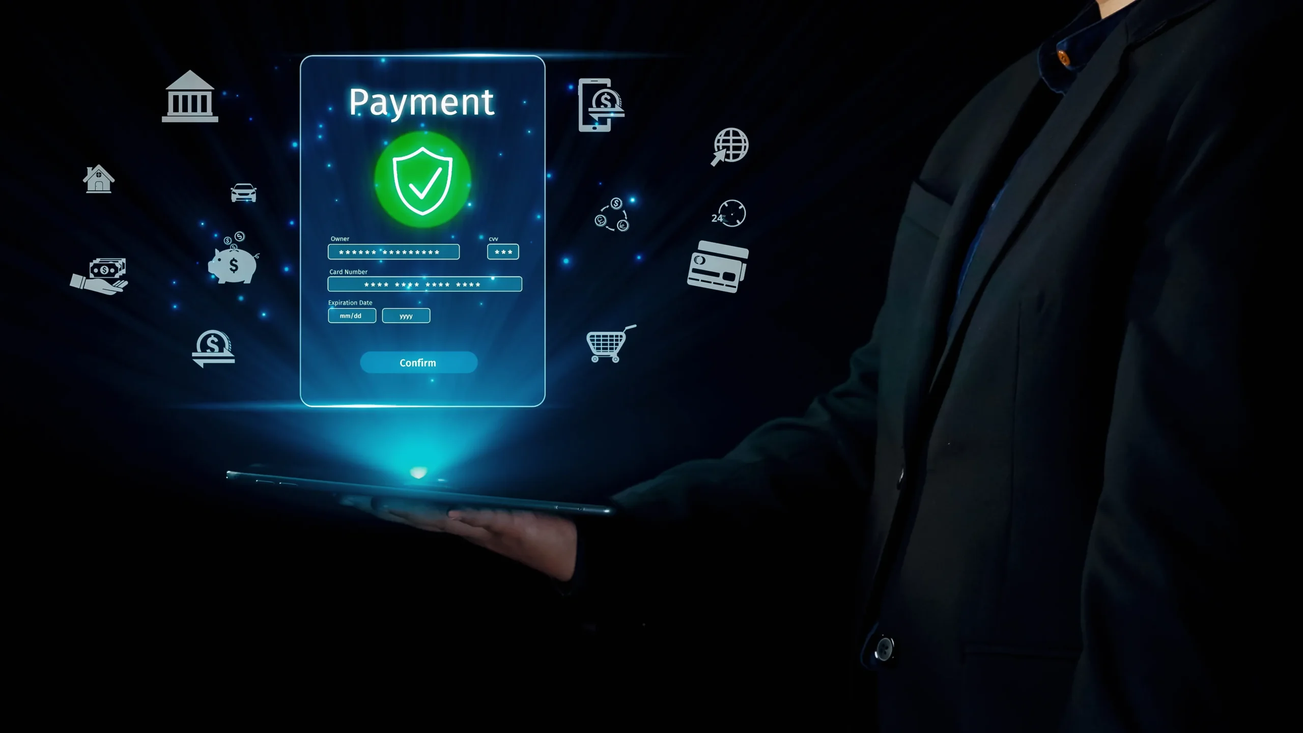 Secure digital payment interface using Financial eSignatures to authorize eSignature for financial agreements with enhanced fraud protection.