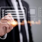 Business professional using an electronic signature software for small business to securely sign contracts online with an e signature tool.