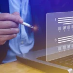 Best eSignature affiliate program dashboard showing digital signature tool interface on laptop screen with secure online signing process