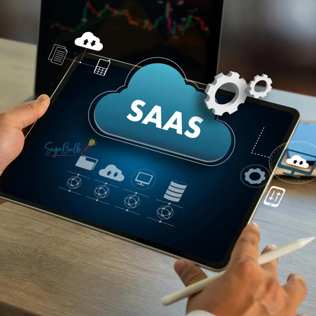 SaaS platform dashboard shown on tablet highlighting an e-signature tool and e-signature app used in the best e-signature affiliate program and eSignature partner program for SaaS. 