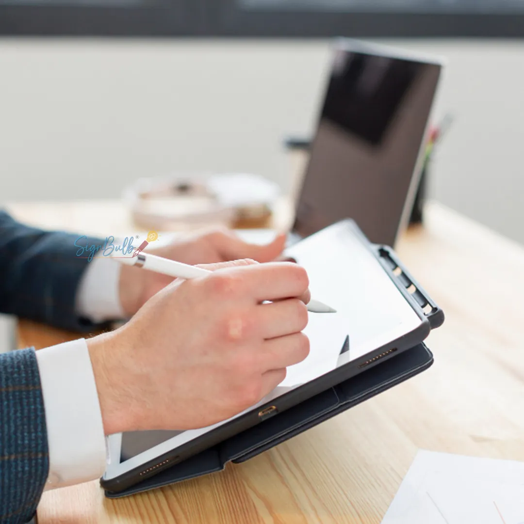 Create a digital signature online using a tablet for real estate document signing