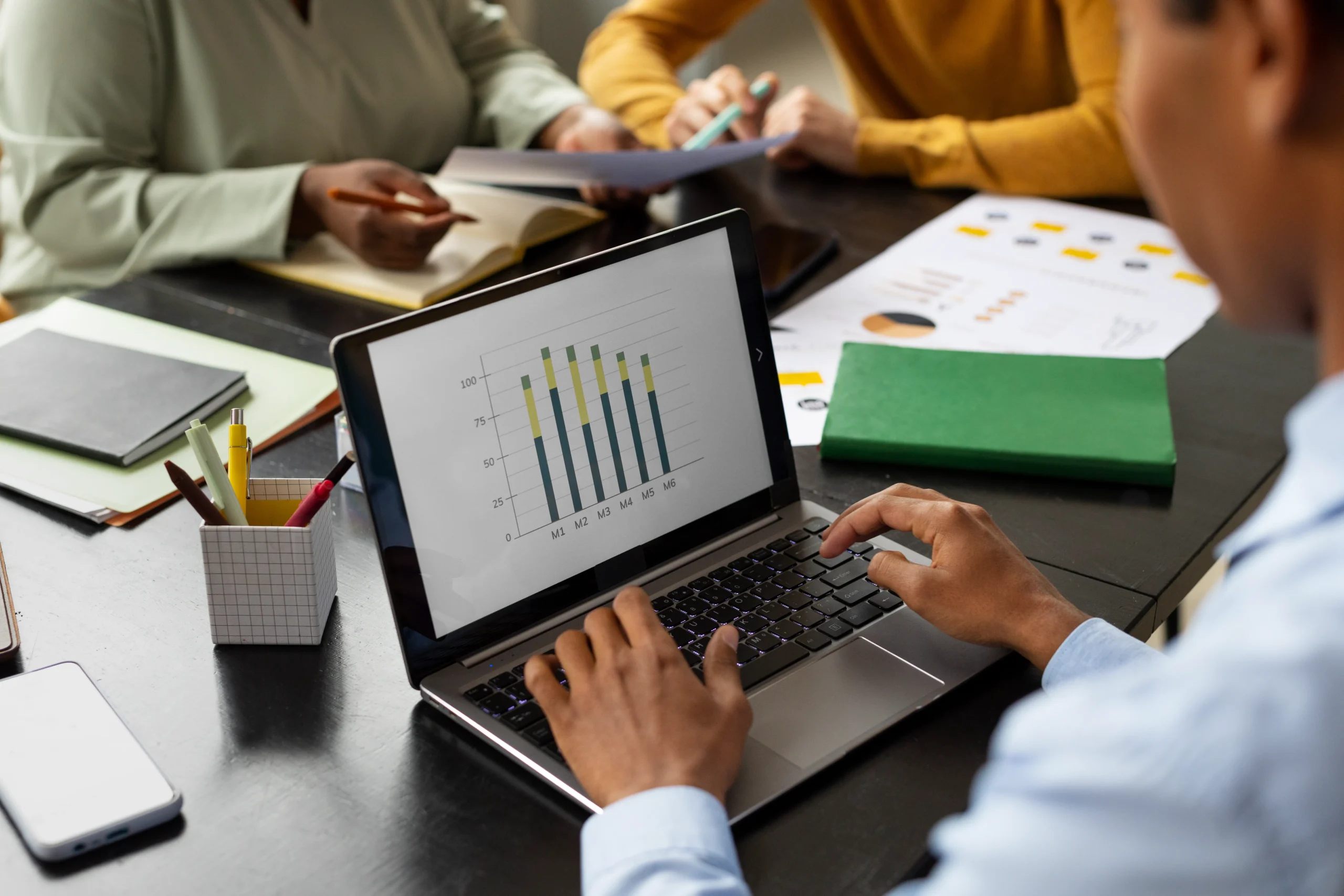 Business professionals managing documents with HIPAA compliant eSignature software and strong eSignature compliance and security.