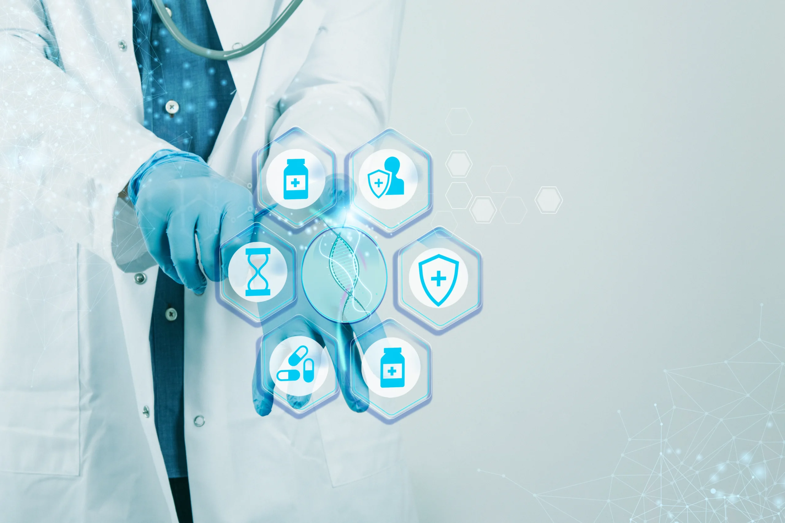 A healthcare professional holds a tablet displaying a glowing data shield protection graphic, representing a HIPAA compliant e signature system for secure document signing.