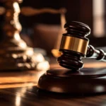 Judge's gavel and scales of justice symbolizing compliance with electronic signature laws.