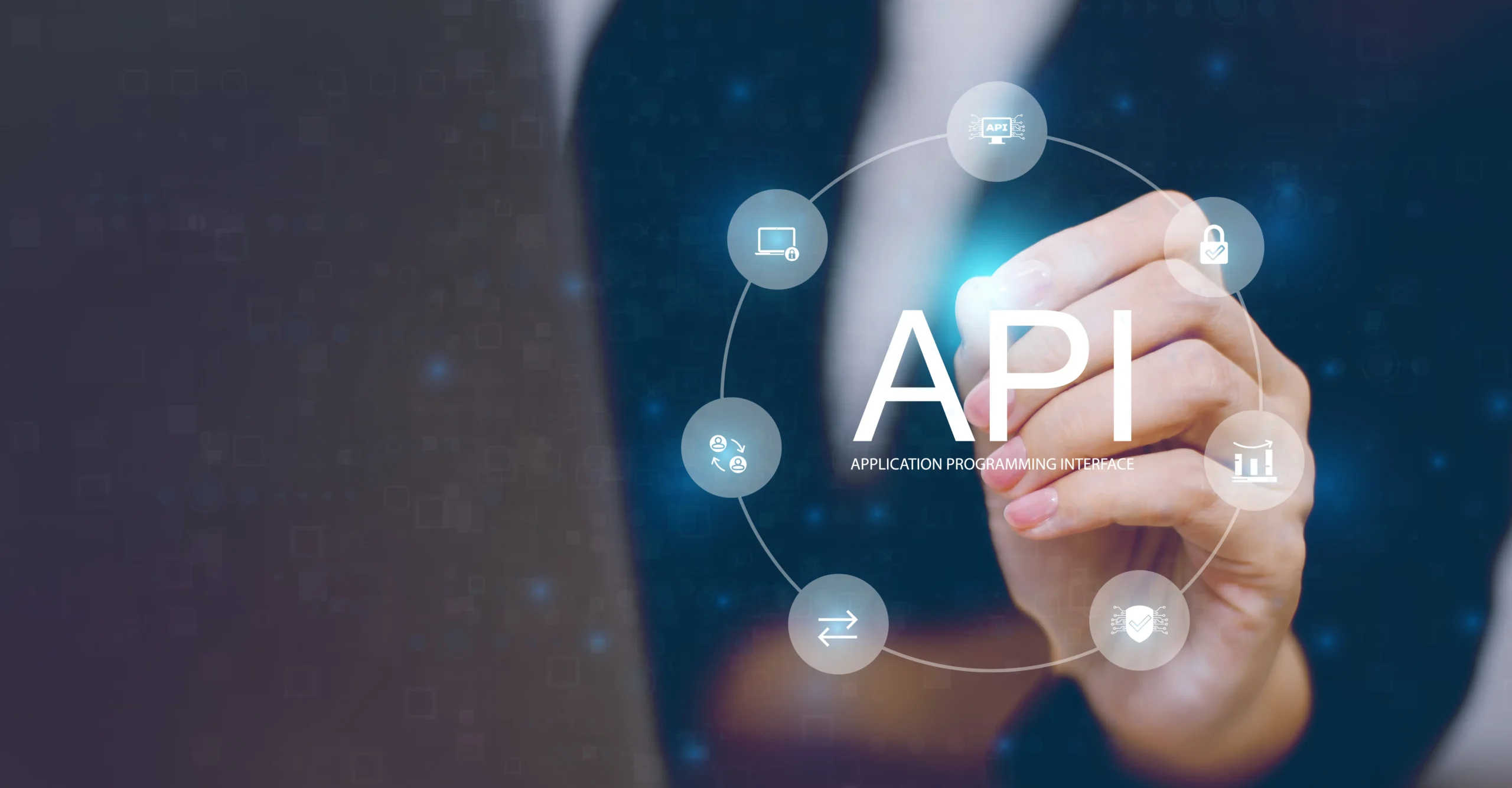 Digital stylus pointing to an interactive API graphic representing eSignature API pricing and functionality.